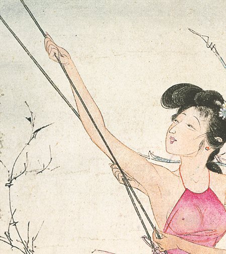 海门-胡也佛的仕女画和最知名的金瓶梅秘戏图